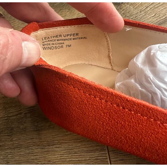 Women's Violet & Red Windsor Ballet Suede Flat Size 7 - Picture 5 of 6